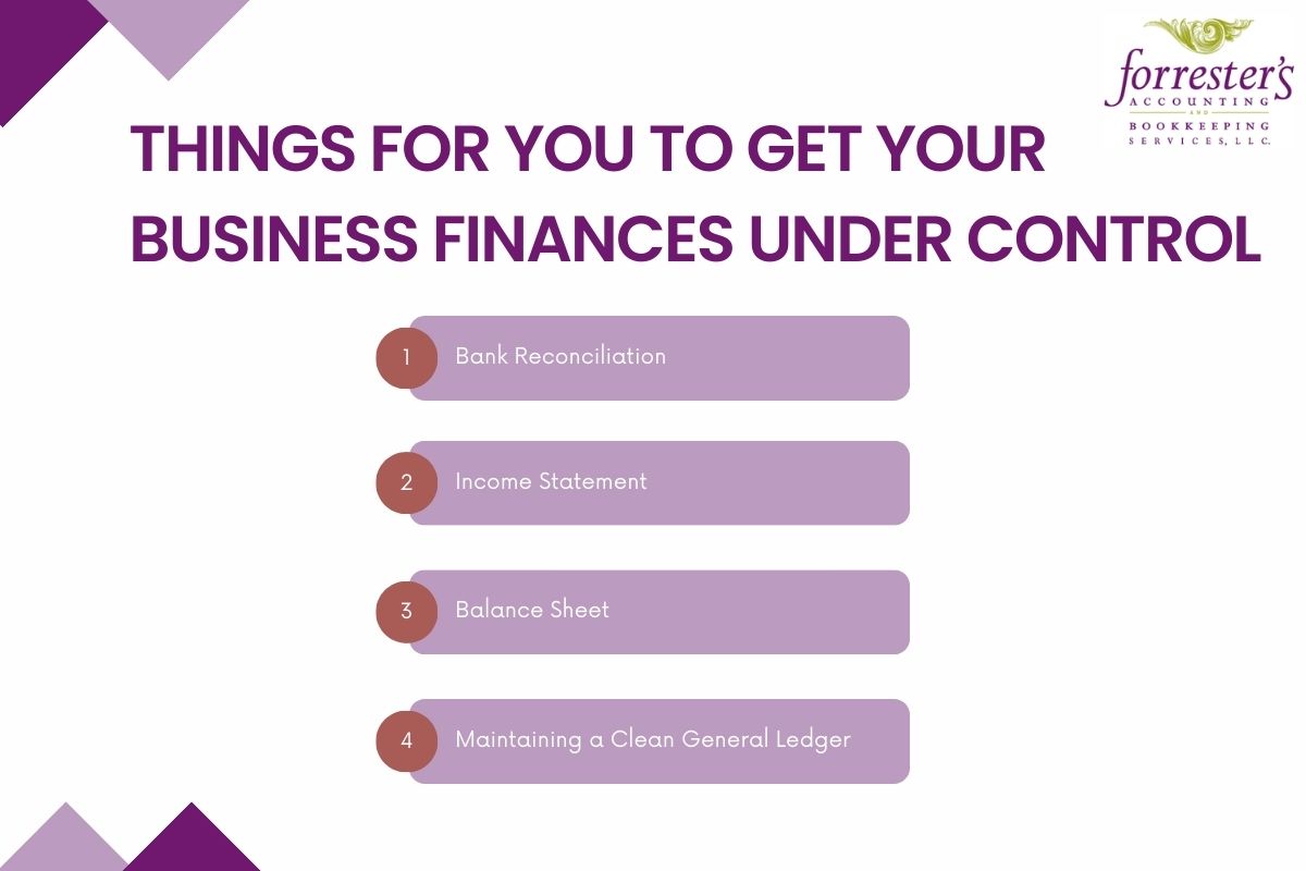 Things for you to get your business finances under control